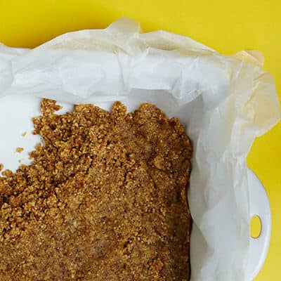 Step 2 Crust being put in pan