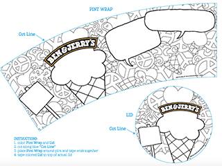 Peace Love Ice Cream Pint Wrap