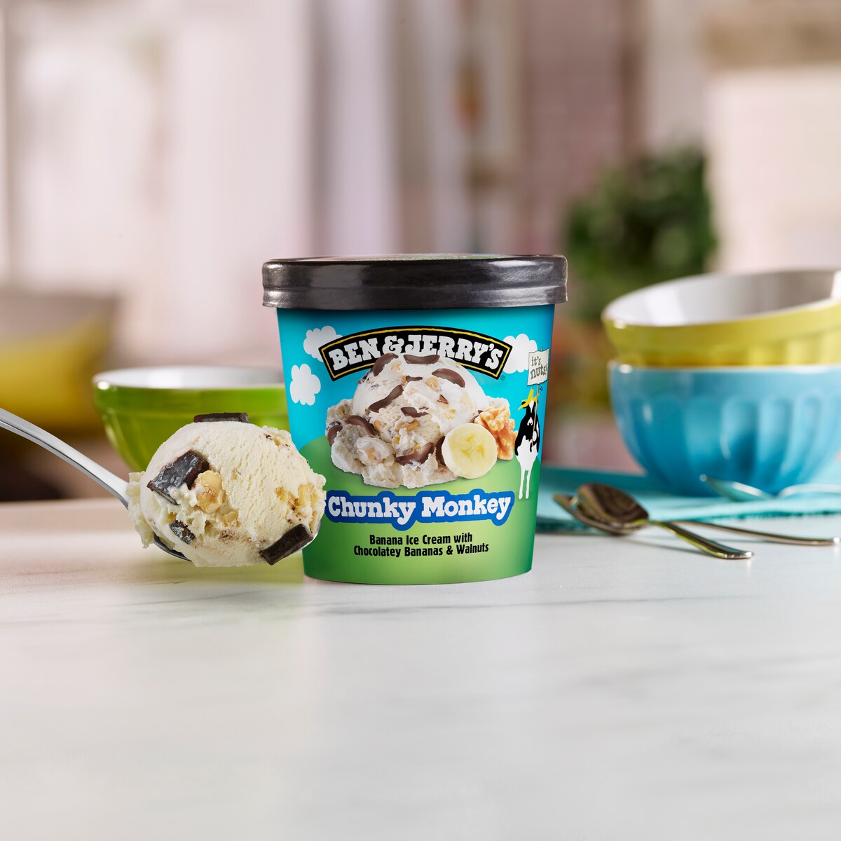 Chunky Monkey Ice Cream - Pint 3 / 4