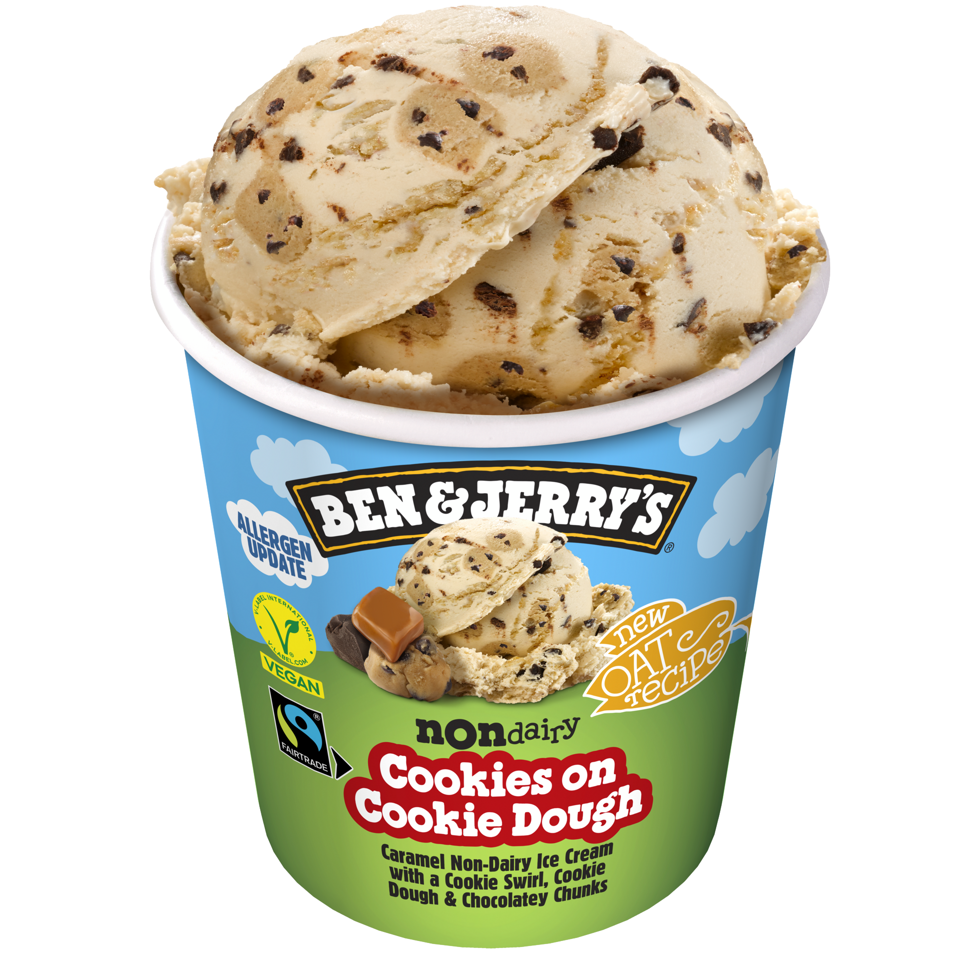 Cookies on Cookie Dough Non-Dairy Oat Dessert Ice cream