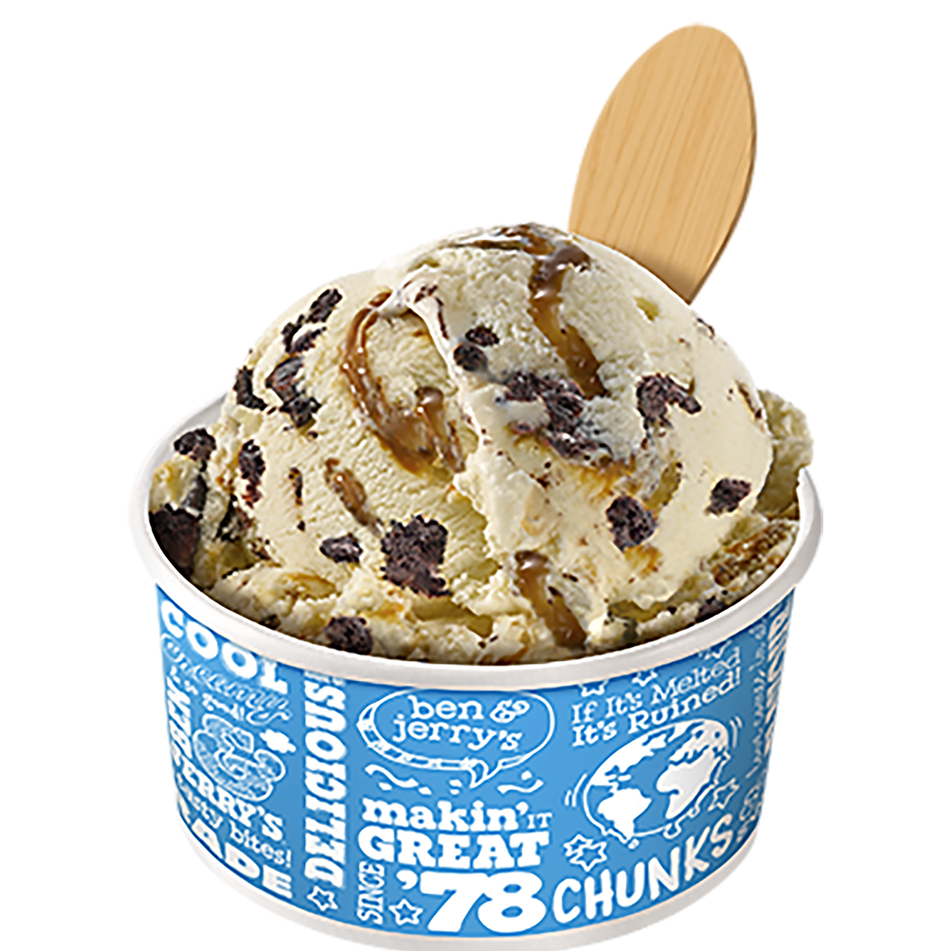 Double Caramel Brownie Original Ice Cream Scooping Ice cream