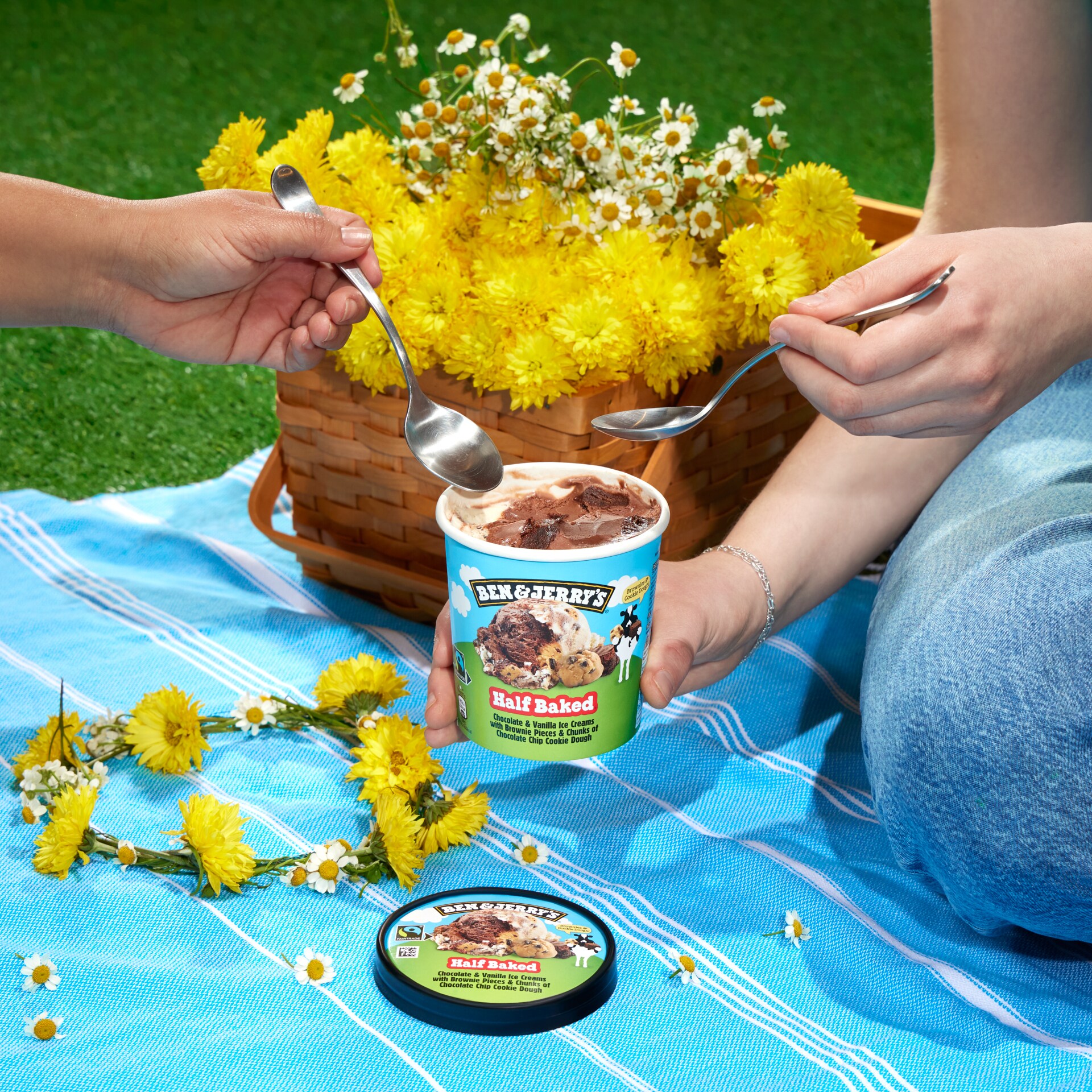 Having a picnic with Ben & Jerry's Ice Cream