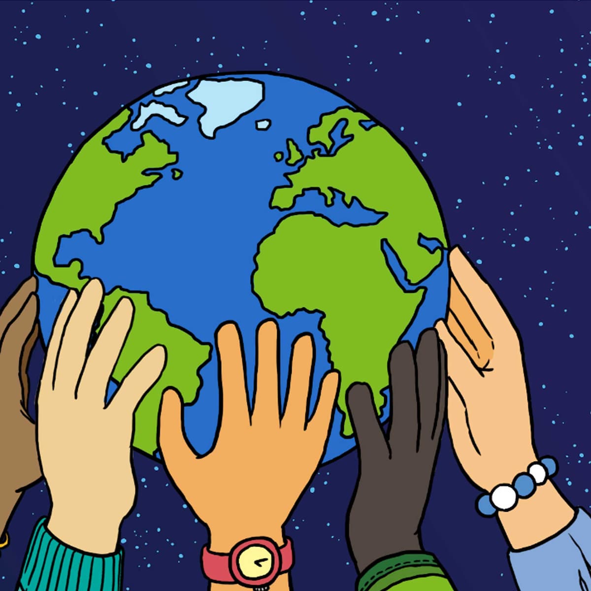händer som håller jorden