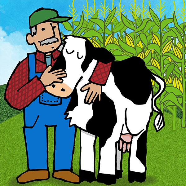 Ikon för regenerativt jordbruk och djurens välbefinnande